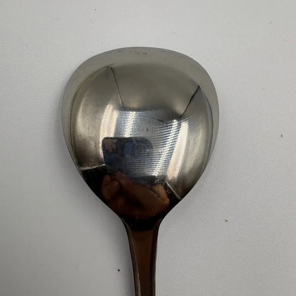 Vintage Supreme Stainless Japan Flat End Spoon Floral Pattern 5.75